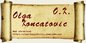 Olga Končatović vizit kartica
